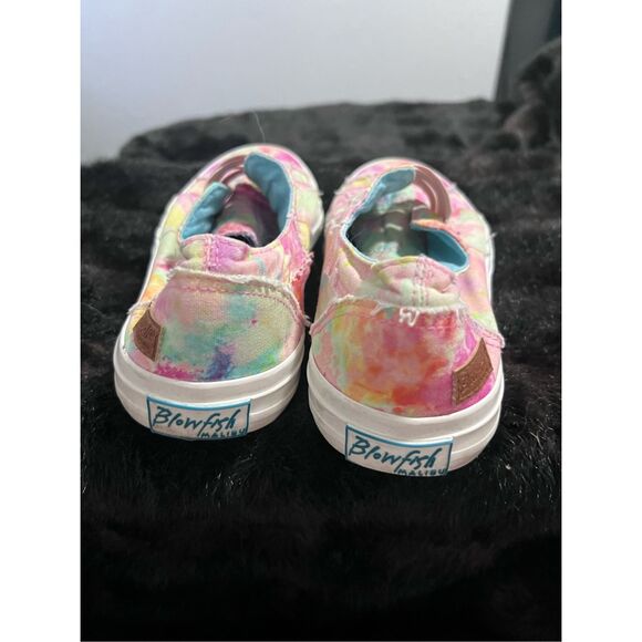 Blowfish Malibu Pink Multi-colored Tie-Die Dye Womens Slip On Sneakers Size 9.5 - Picture 4 of 5